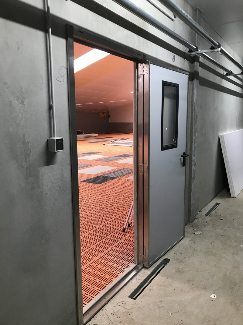Abteilungs Türen PVC grau
